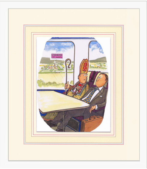 Bishop on a train