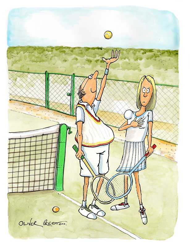 TENNIS BOOB – Oliver Preston Cartoons TENNIS BOOB – Oliver Preston Cartoons