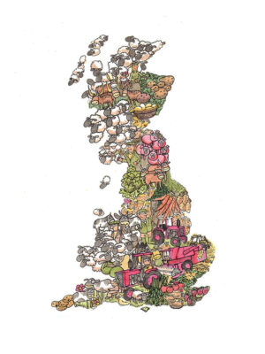 Farming map of the UK