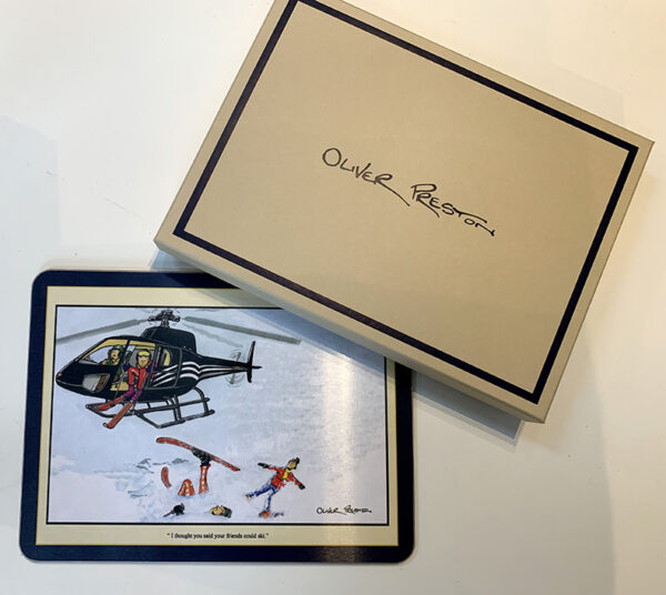 PLM08 Set of 6 Skiing Place Mats